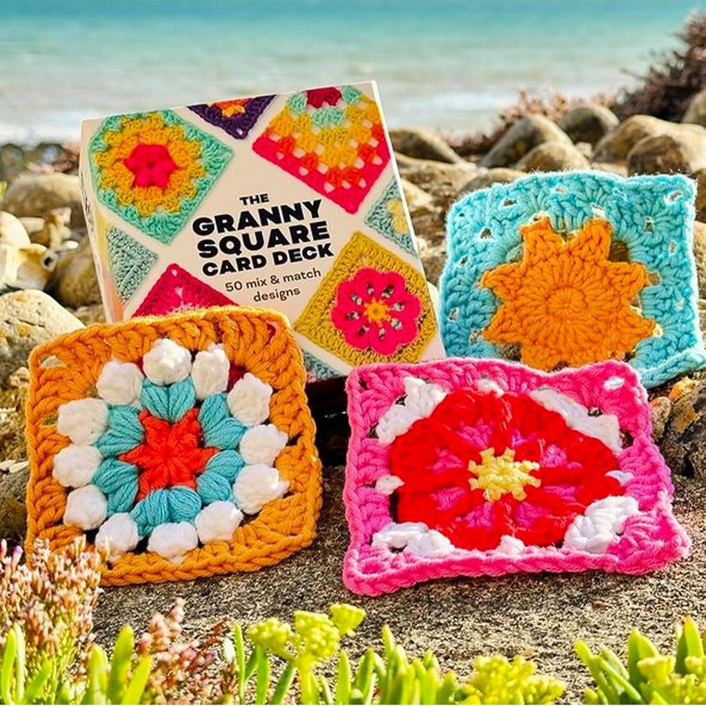 Koundeneko Crochet Pattern Granny Square Card Crochet Craft DIY Guide for and 50 Mixed Crochet Patterns Not Deck, 50-Piece Set, Book, Kit, Beginners,