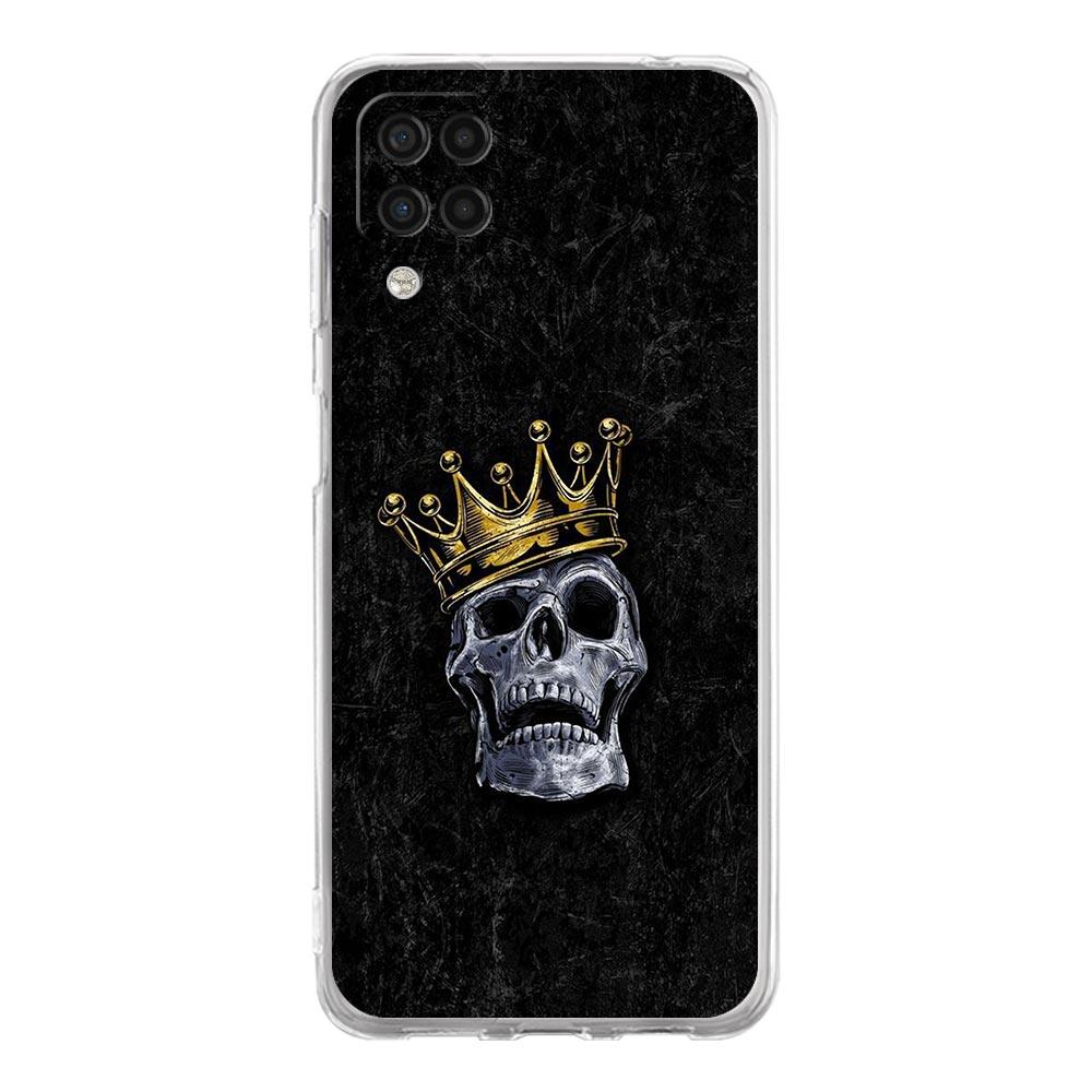 Phone Case For Samsung A17 A13 A33 A35 A55 A73 A53 A23 A51 A71 A21S A31 A41 A05s A15 A25 5G A07 4G Cover Hard Pink Purple Skull