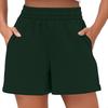Womens Sweat Shorts Casual Summer Comfy High Waisted Cotton Shorts With Pockets