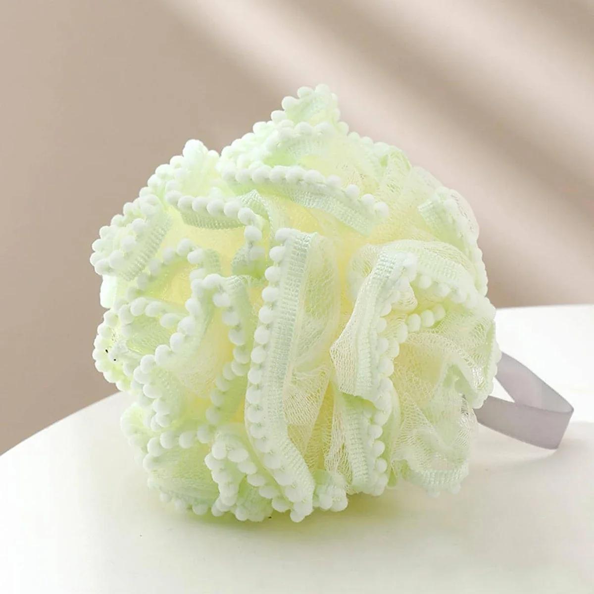 1 шт. - жемчужная мочалка для душа кружевная мочалка для спины мочалка для ванны цветок для ванны мягкая пена для ванны полотенце для ванны салфетка для ванны 40g