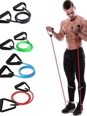 5 Levels Resistance Bands with Handles Yoga Pull Rope Elastic Fitness Exercise Tube Band for Home Workouts Strength Training