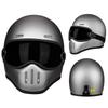 Retro Fiberglass Full Face Helmet for Motorcycles - Unisex Pig Nose Design, Small Shell for Harley Cruiser American Bikes