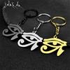 Edelstahl Ägyptische Augen Schlüsselanhänger für Damen Herren Statement Mythologie Auge des Ra Horus Symbol Autoschlüsselanhänger Schmuck