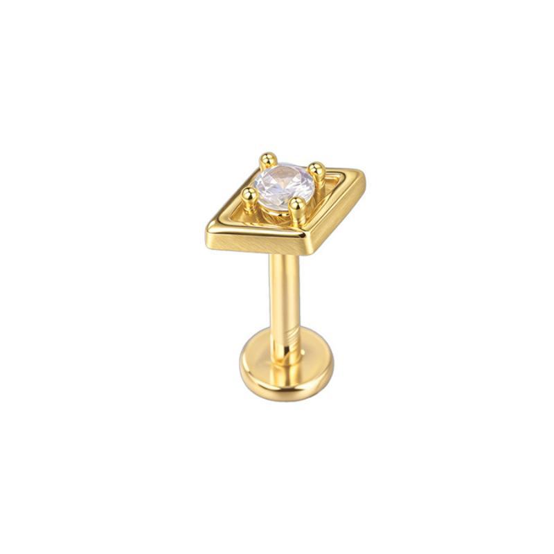 1 Adet Çiçek Tragus Piercing Küpe Ucu İçten Dişli 316L Cerrahi Çelik Takı