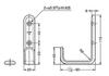 Sugatsune Industrial Lamp Mark Stainless Steel Hook, XL-SF Type, XL-SF-115-S