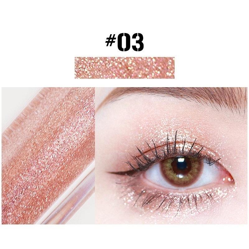 1pcs 10 Colors Liquid Eyeshadow for Women Diamond Shimmer Highlighters Long Lasting Shine Eye Shadow Makeup for Party Wedding