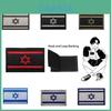 Stylish Aotddor Israeli Flags Patch Embroidered Cloth Sticker With Velcro Red/blue/white/brown Colors
