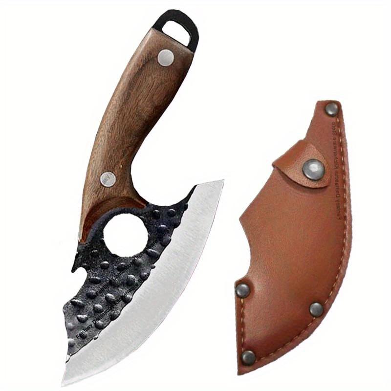 

1pc Kitchen Knife Small Pocket Knife Stainless Steel Boning Knife 4.9in Hand Forged Mini Slicing Knife with Sheath