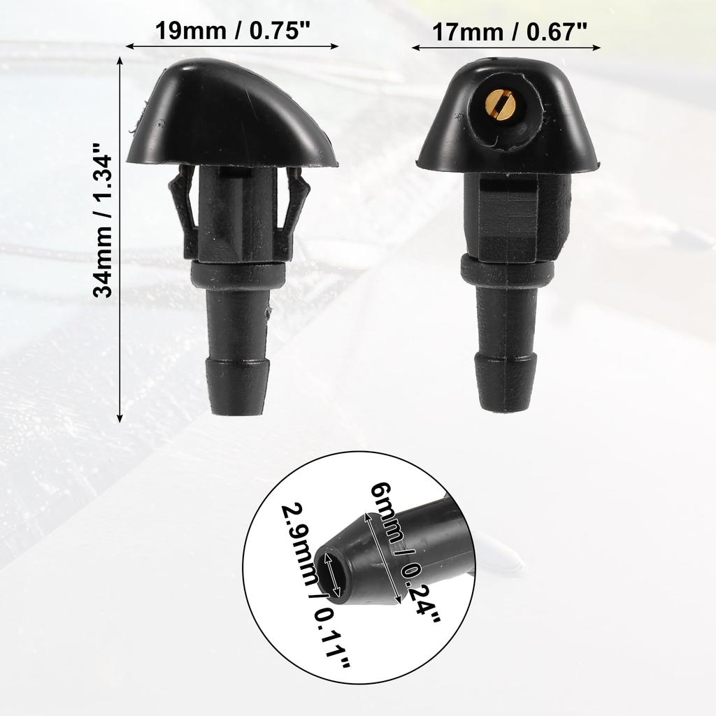 ACROPIX Windshield Wiper Washer Nozzle Jets Compatible with Hon-da Civic 1987-2005 #76810SWAE01 2pcs