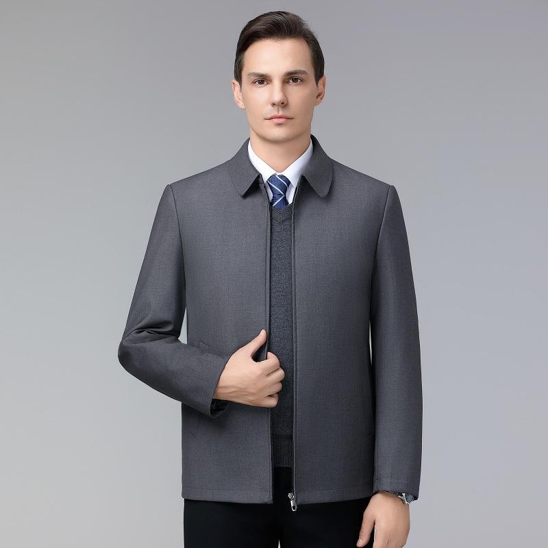 Cashmere coat, middle-aged men's short jacket, men's woolen woolen coat, thickened style