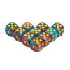 9/10 pezzi/scatola 16mm Colore Solido Colore Trasparente Dadi da Gioco Gioco da Tavolo Dadi Numerati Forma Quadrata Dadi a Punti Multicolore