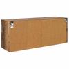 Wall Mounted TV Cabinet with LED Lighting Reclaimed Wood Look 100 x 30 x 40 cm Particleboard