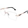 RSINC Rimless frame/eyeglass/Spectacle Metal, For Men And Women, Modern, Tom Gold Brown 241001 55-17-142 (IB-14) N2