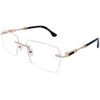 RSINC Rimless frame/eyeglass/Spectacle Metal, For Men And Women, Modern, Tom Gold Brown 241001 55-17-142 (IB-14) N2