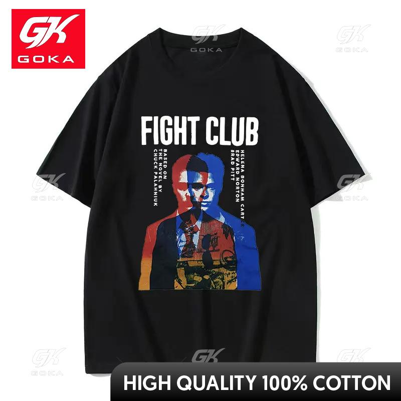 Limitowany Koszulka z Graficznym Nadrukiem FIGHT CLUB Unisex Vintage Moda Wysokiej Jakości Koszulka Bawełniana Odzież Codzienna Oversize Koszulki
