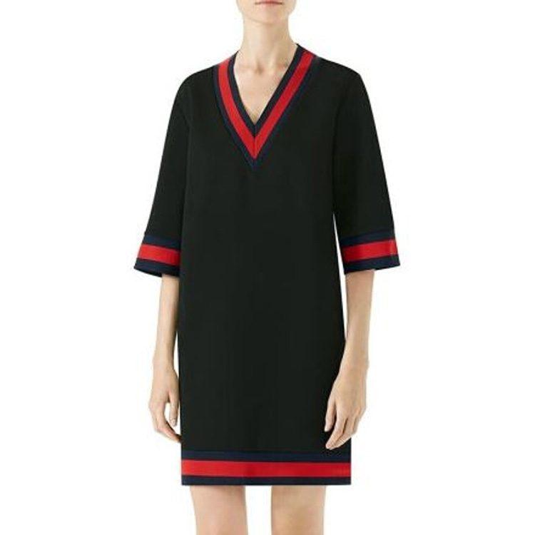 Gucci Short Sleeved Dress Women's Black 470315-X5S34-1301