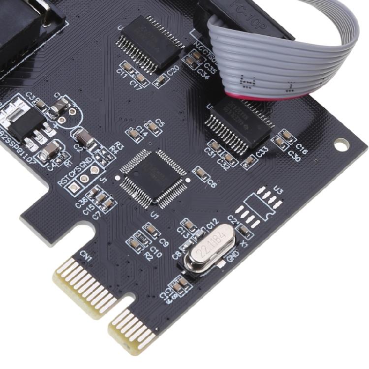 PCIE 2 Port Serial Expansion Card PCI for Express PCI-E To DB9 X2 RS232 COM Adap