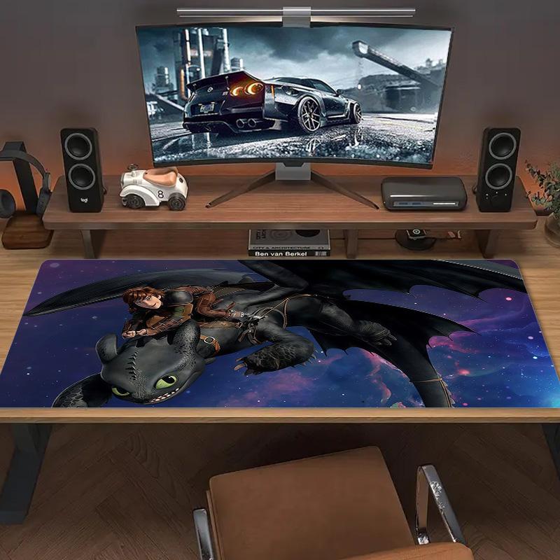 How to Train Your Dragon Print Cushion Non-slip Laptop Tablet Big Mousepad XXL Mat Mini PC Playmat With Lock edge
