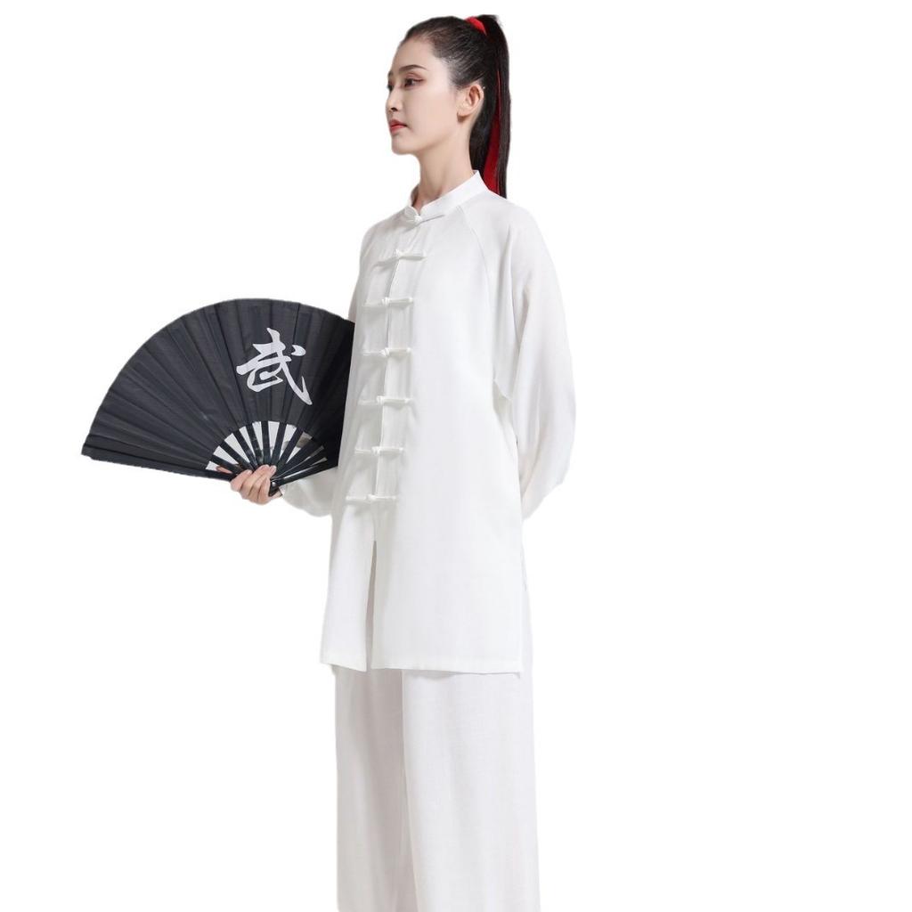Adult Silk Cotton Traditional Chinese Clothing Wushu Tai Chi Exercise Costume Men Women KungFu Martial Art Uniform Suit Outfits
