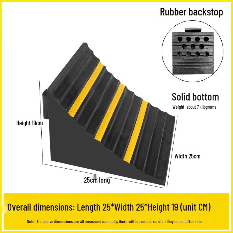 DAXTE Heavy Duty Rubber Wheel Chock