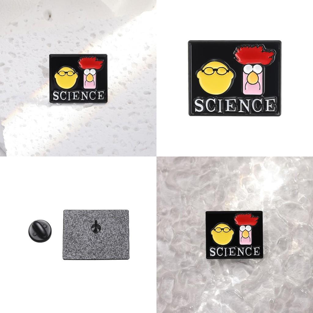 Einzigartige Kreative Wissenschaft Cartoon Charakter Brosche Anstecknadel für Stilvolle Rucksackdekoration