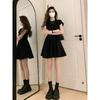 French Hepburn style black temperament dress children's summer new small slim skirt