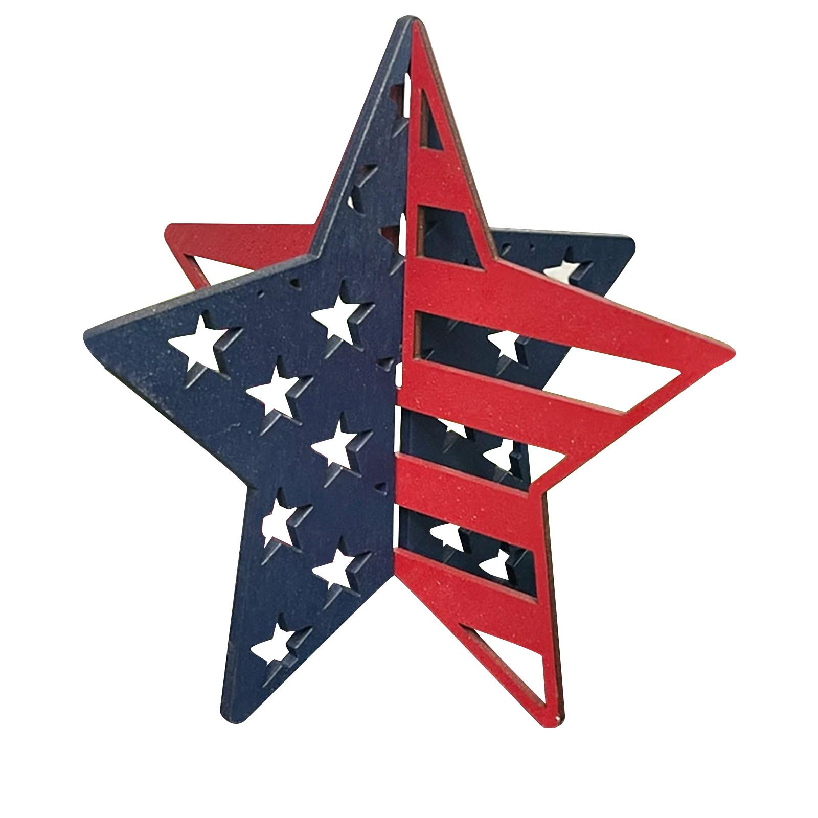 

Деревянные украшения для дома в стиле 3D-звезды ко Дню независимости, интересные деревянные украшения для дома One Size