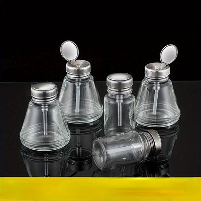 Cam Alkol Şişesi Basmalı Tip Alkol Şişesi Nail Art Aleti Tırnak Yıkama Suyu Şişesi Tabak Yıkama Suyu Basınçlı Şişe