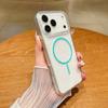 Clear Magnetic Phone Case for Apple 17 Pro/16 Plus - Full Coverage, Anti-Fall, Wireless Charging Compatible Protective Cover.