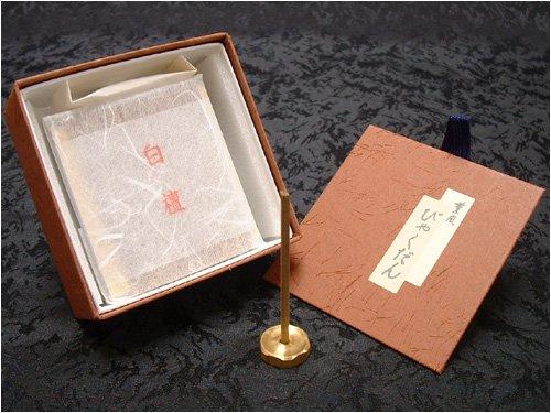 Minori-en Incense,  Kunpuu  Sandalwood, Mini Size, with Incense Holder