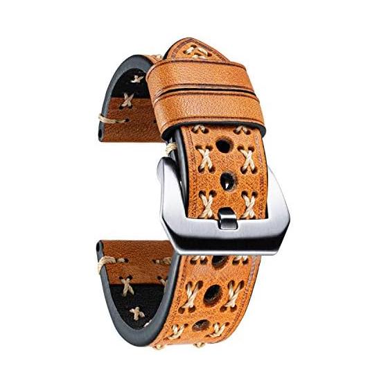 [BINLUN] Leather Watch Band Leather Watch Strap Men Vintage Leather Watch Strap Men 20mm22mm24mm26mm Handmade Thick Calf Leather Replacement Watch