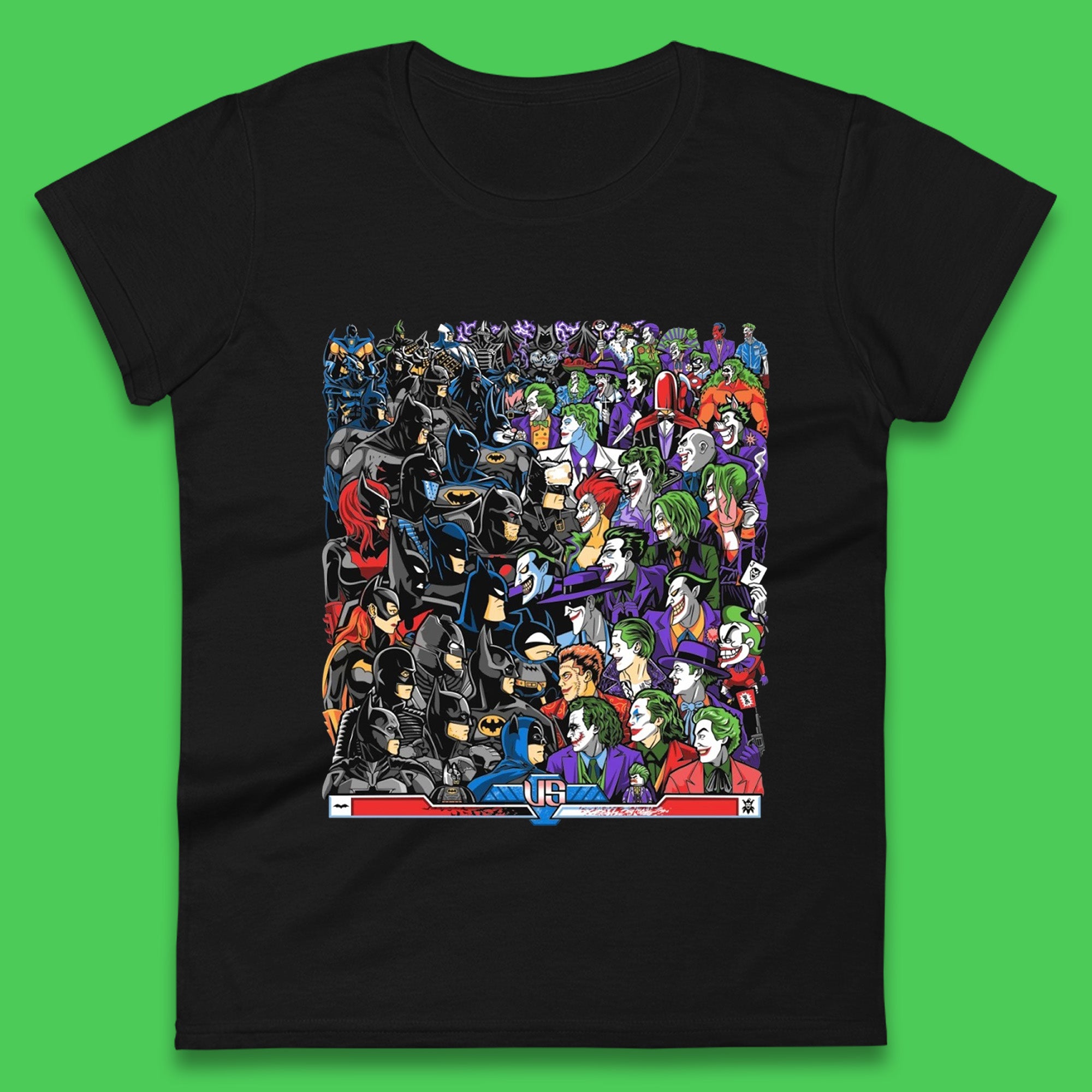 

Bats VS Clowns DC Comics Batmans VS Joker Clowns Fighting Spoof Supervillain Comic Book Character Womens Tee T Shirt Mens Tops Unisex Top XL