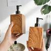 Imitation Wood Grain Soap Bottle Home Press Soap Dispenser Hand Wash Bottle Bathroom Shower Gel Bottle Decorative Ornament Gift