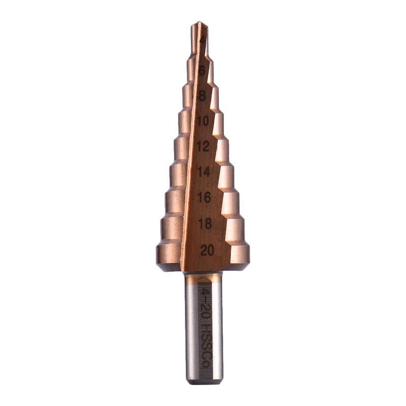 3Pcs Drill Bit Set acier nitrure de titane enduit étape changement rapide 1//4/" Queue