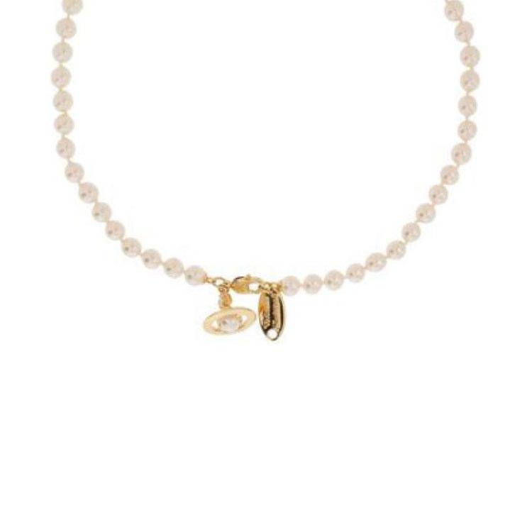

Vivienne Westwood Beaded Design Brass Necklace Women necklace Gold 6301008502R769R769 Basic Packaging-Dust Bag+Box
