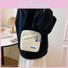 2024 Street Casual Crossbody Bag Women Korean Fashion Canvas Small Square Bag Disco Street Commuting Single Shoulder Bag Blue Black Yellow Purple