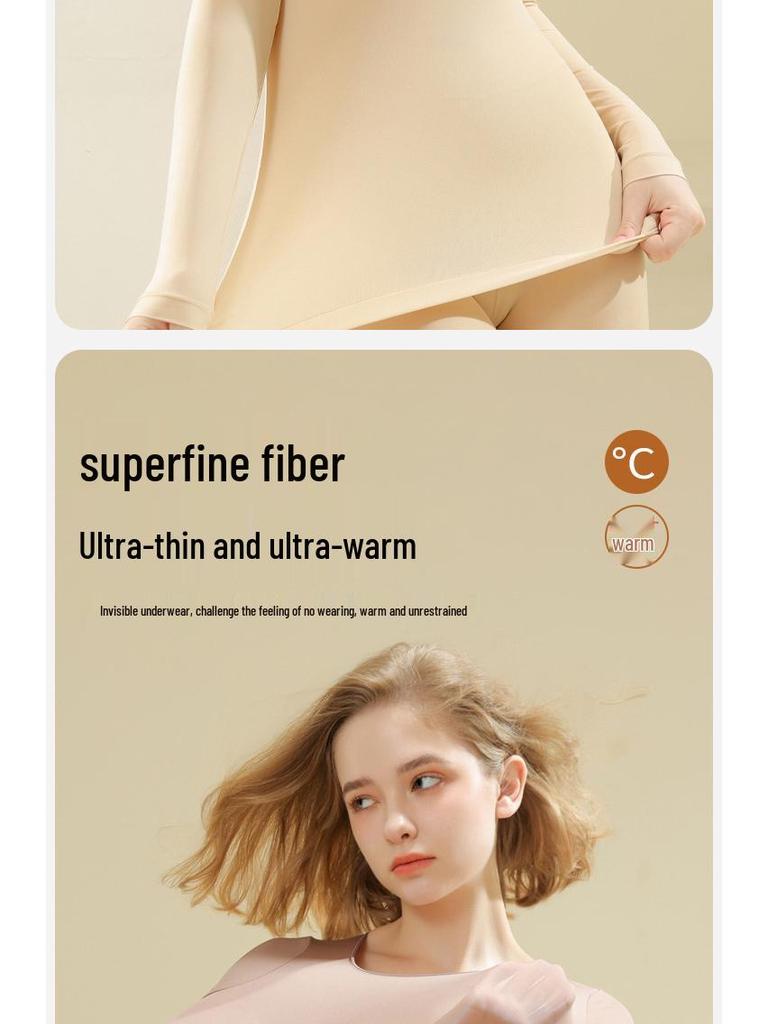 Damen Nahtloses Hyaluronsäure Basis-Layer - Antistatisches Warmes Unterwäsche-Set für Herbst 2025
