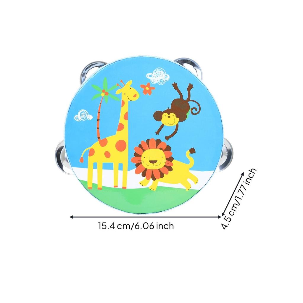Handheld Tambourine Easy-to-Grip Sensory-Friendly for Classroom, Kids