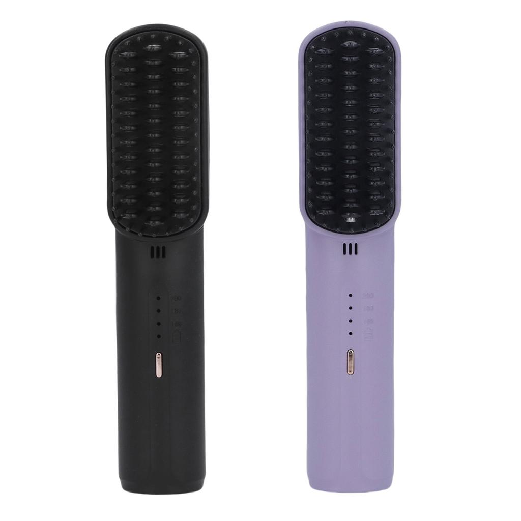 2500mAh Hair Straightener Brush Fast Heating Portable Hair Straightening Comb for Women