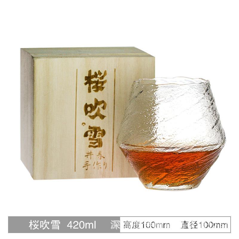 Japanese Creative Glass Cup Edo Sake Whiskey Glass Minimalist Water Cup Unique Liquor Glass