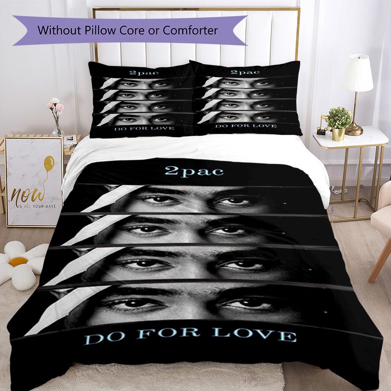 2Pac Bedding Set Design For Dormitory Machine Washable Perfect Gift For Friends Family
