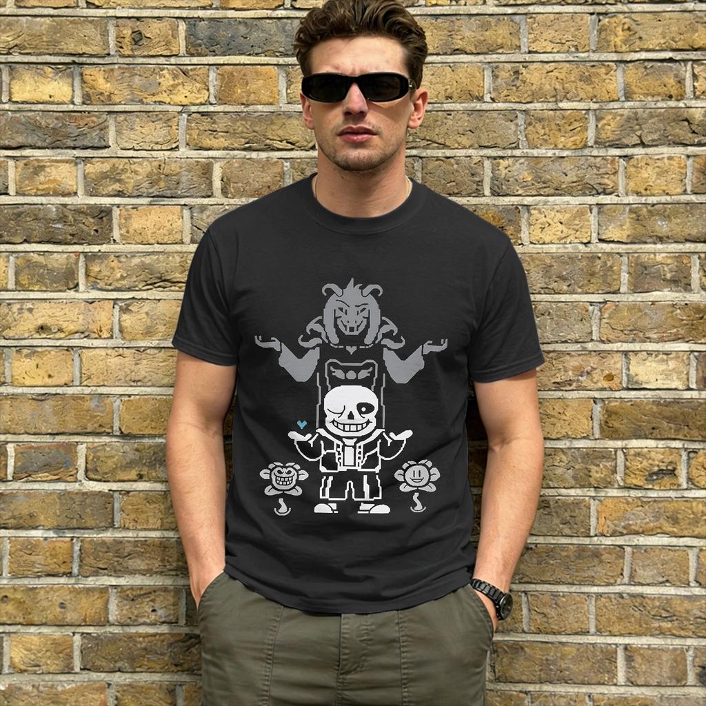 Undertales T Shirt Summer 100 Cotton TShirts For Unisex Popular Pattern Tee Shirt Short Sleeve Vintage Tees