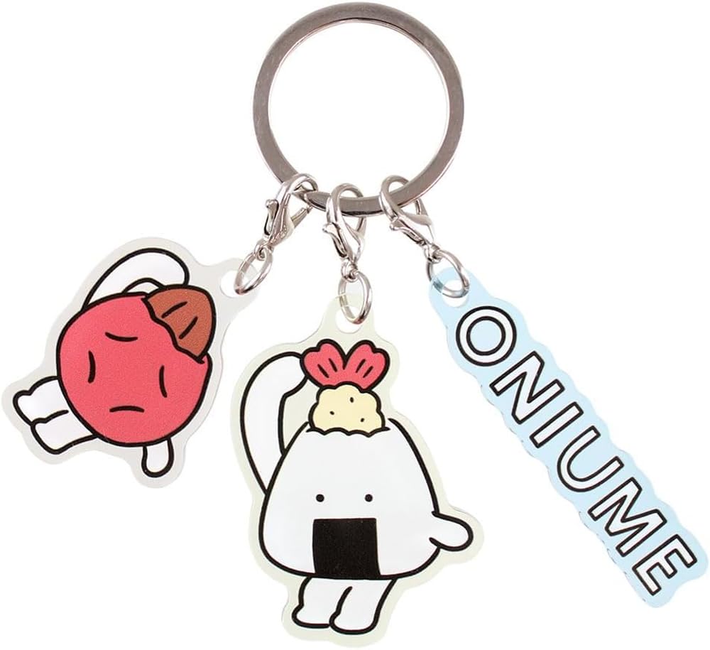 Tees Factory Oni Ume Sneak H50 x W66 x D87mm 3-Charm Keychain, Peek, (ON-5546290CM)