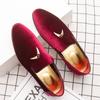 Men Loafers Men's Formal Shoes Men's Flat Shoes Velvet Shoes Leaf and Gold Buckle Breathable Fashion Low Heel Casual Men's Shoes