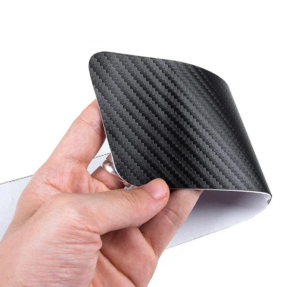 Carbon Fiber Car Doorsill Sticker Protective Film for Volkswagen VW Polo Door Threshold Pedal Scuff Plate Decals Accessories zf2