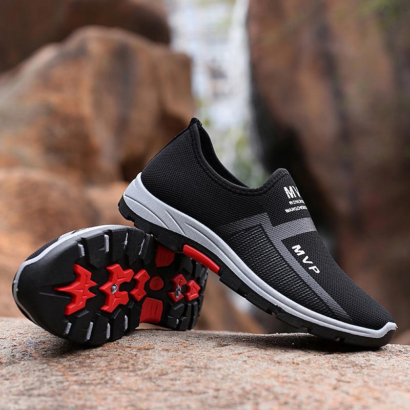Mesh Sneakers Men Platform Sneakers Breathable Slip On Loafers Man 2025 Outdoor Comfortable Casual Walking Shoes Zapatos Hombre