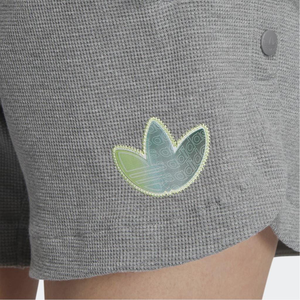 Adidas Originals Trefoil Logo Print Regular-Fit Casual Shorts Women Shorts Basic-Heather-Grey IK8623