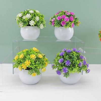 Ornamento de bonsai artificial durável realista de planta em vaso falso para decoração de mesa de pátio de escritório doméstico