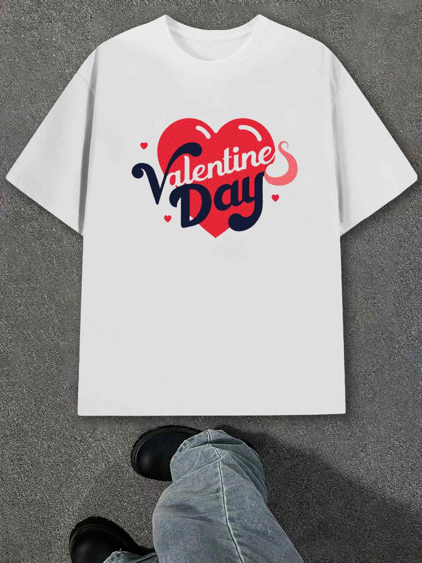 T-Shirt Y2K Valentine Day White XL