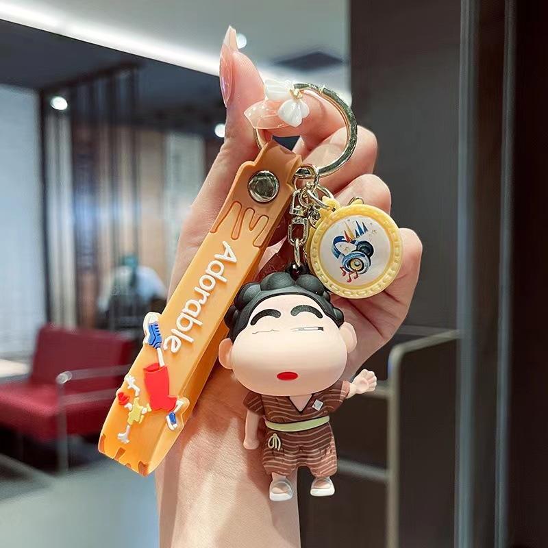Cartoon Crayon Xiaoxin Creative Keychain Cute Doll Machine Pendant Small Gift School Bag Pendant Doll Key Chain